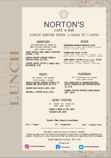 nortons lunch